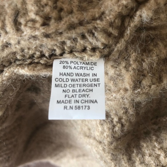 NEW RAGA Timber Trail Toggle Tan Cable Knit Cardigan - Picture 15 of 15